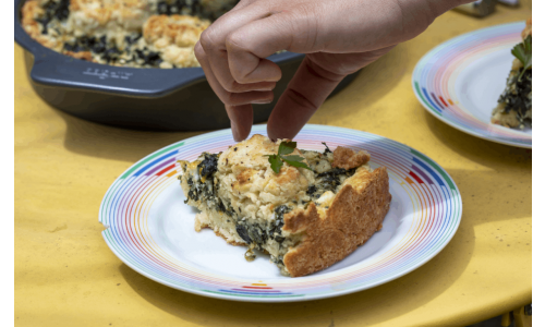 Natasha Pickowicz's Buttermilk Biscuit and Greens Tart