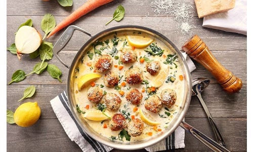 Chicken Piccata Meatball Soup