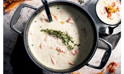 Crab Chowder with Prosciutto