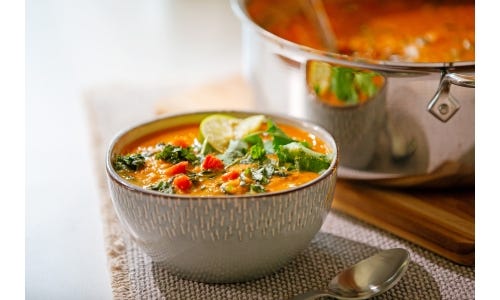 Red Curry Vegetable and Lentil Soup