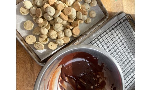 Granola and Chocolate Buttons