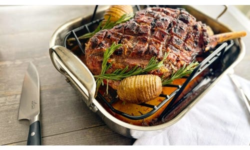 Roasted Leg of Lamb with Yogurt Marinade