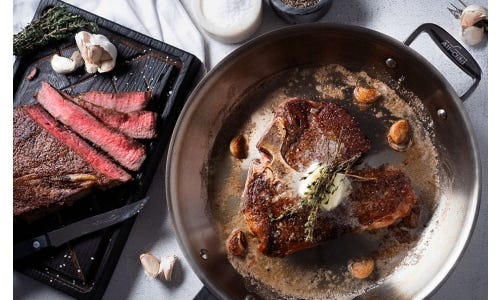 Searing a Steak in a Pan