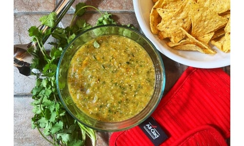 Char Grilled Tomatillo Salsa Verde