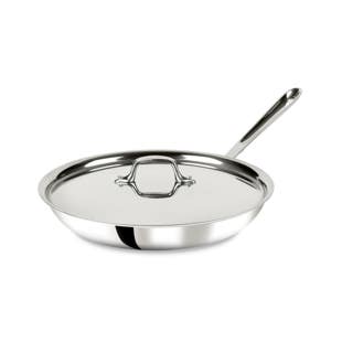 D3 stainless 3-ply bonded cookware, fry pan with lid, 12 inch