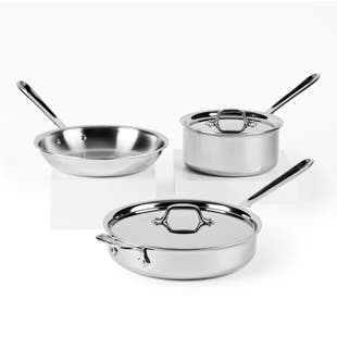 D3 Stainless 3-ply Bonded Cookware Set, 5 piece Set