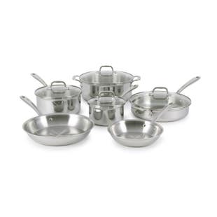 D3 stainless everyday pots and pans cookware set, 10 piece