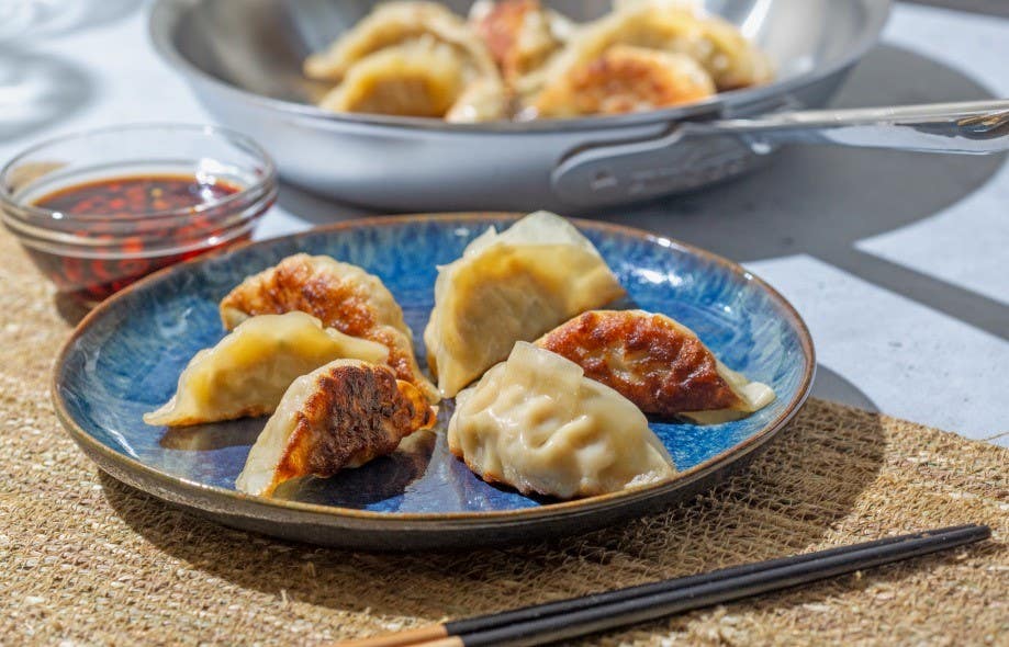 Ah Bu's Pork Dumplings made with All-Clad