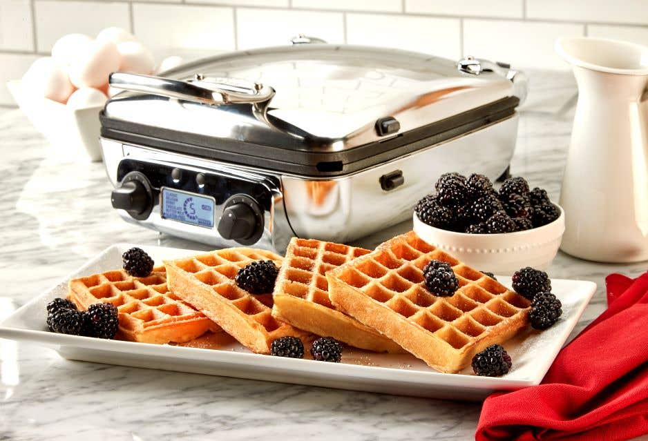 Waffle Maker, 2 Slices Waffle Iron, Compact Chaffle Maker for Breakfast,  with Indicator Lights, Easy to Clean, PFOA Free, Black