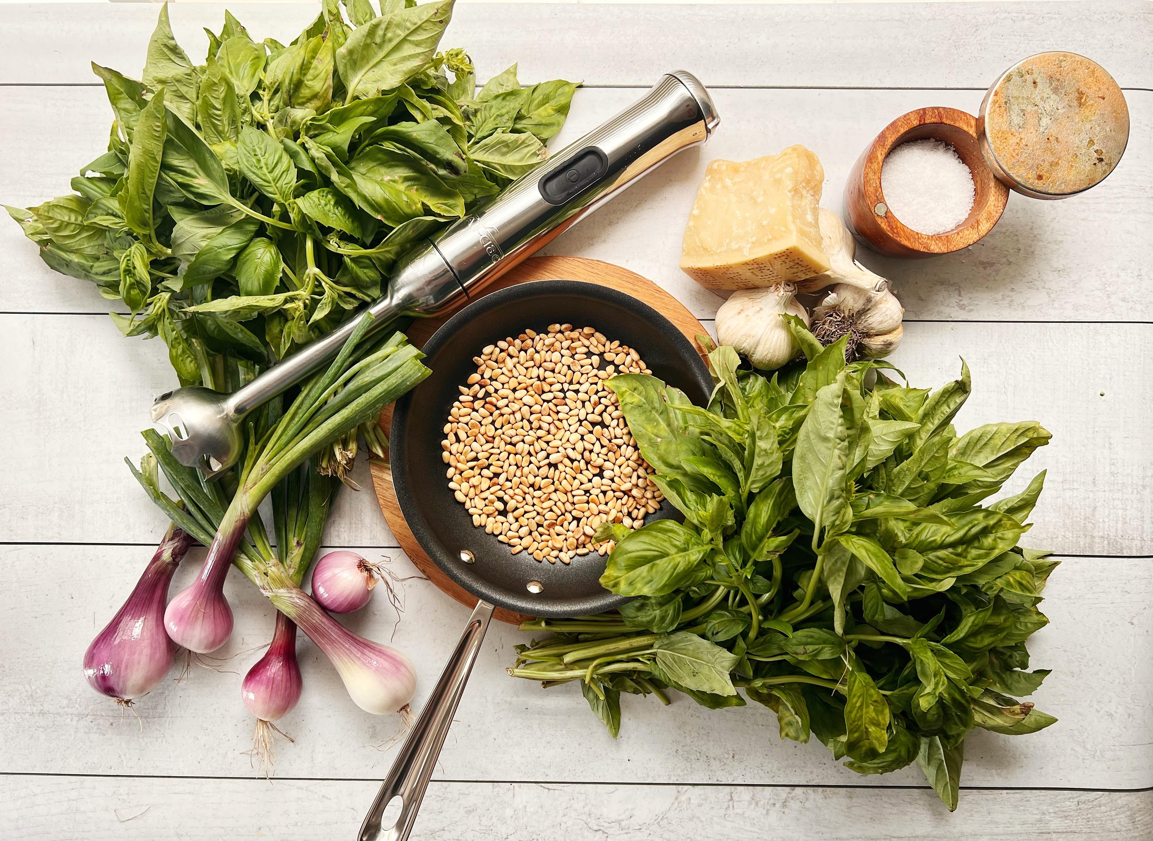 End of Summer Harvest Basil Pesto