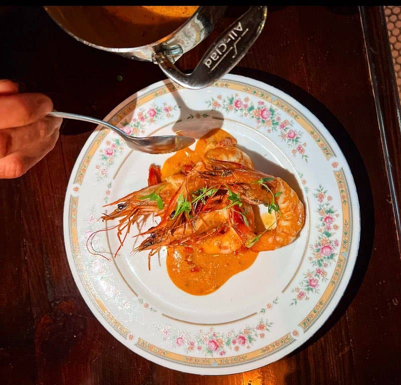 Nina Compton's Louisiana Shrimp in Rundown Sauce