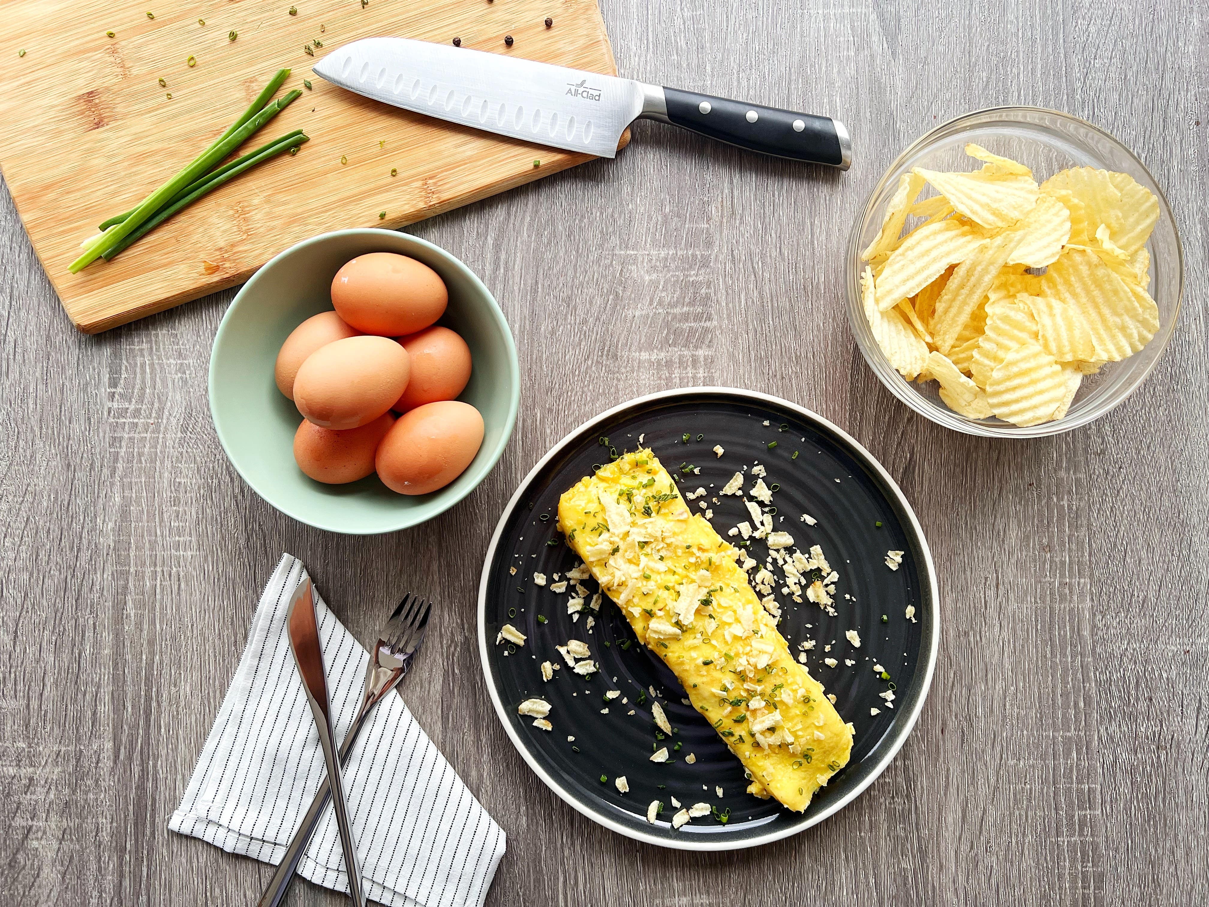 The "Potato Chip" Omelet made with All-Clad