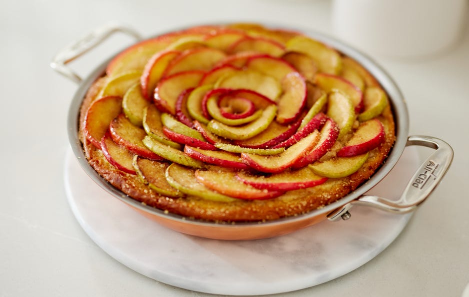 apple tart dessert holiday dessert recipe made in cookware by allclad at our place copper cookware holiday recipes apple pie tart