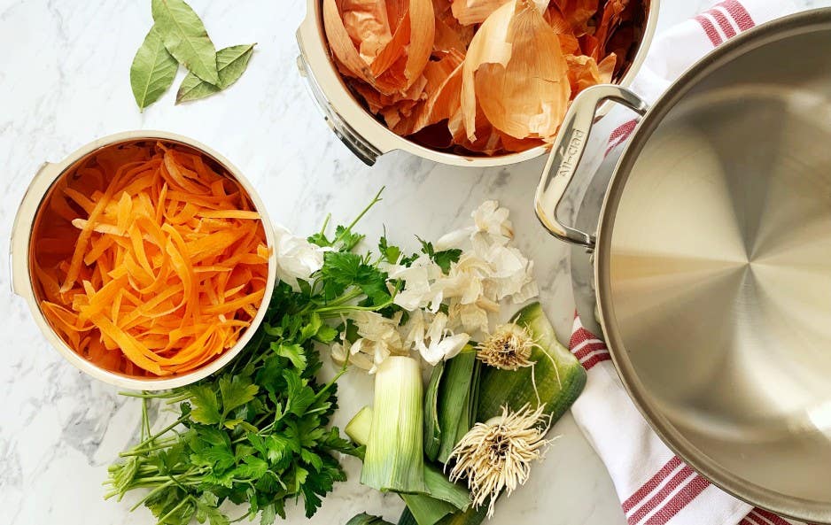 Using Vegetable Scraps for Stock