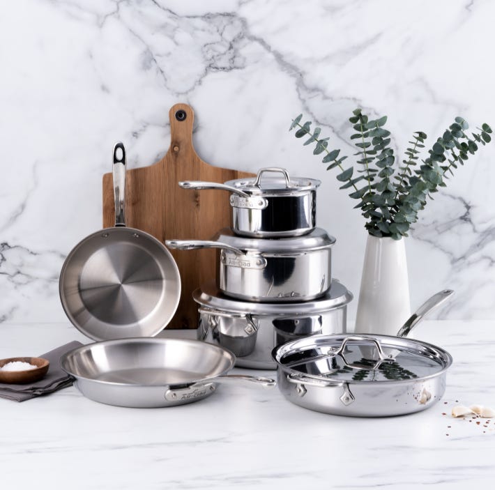 All-Clad D3 Stainless Steel Covered Sauté Pan