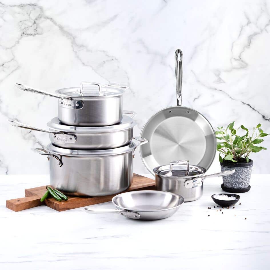 Williams-Sonoma - January 2018 - All-Clad d5 Brushed Stainless-Steel  10-Piece Cookware Set