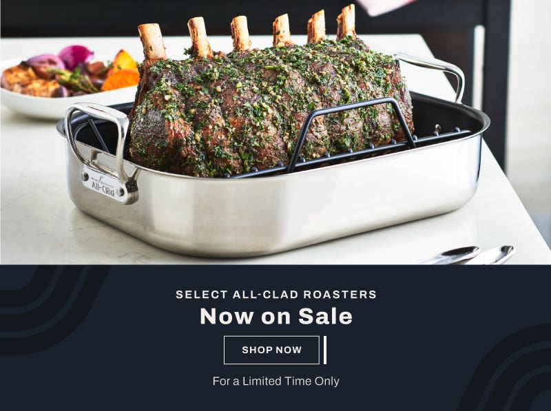 Select All-Clad Roasters. Now on sale. Shop now. For a limited time only.