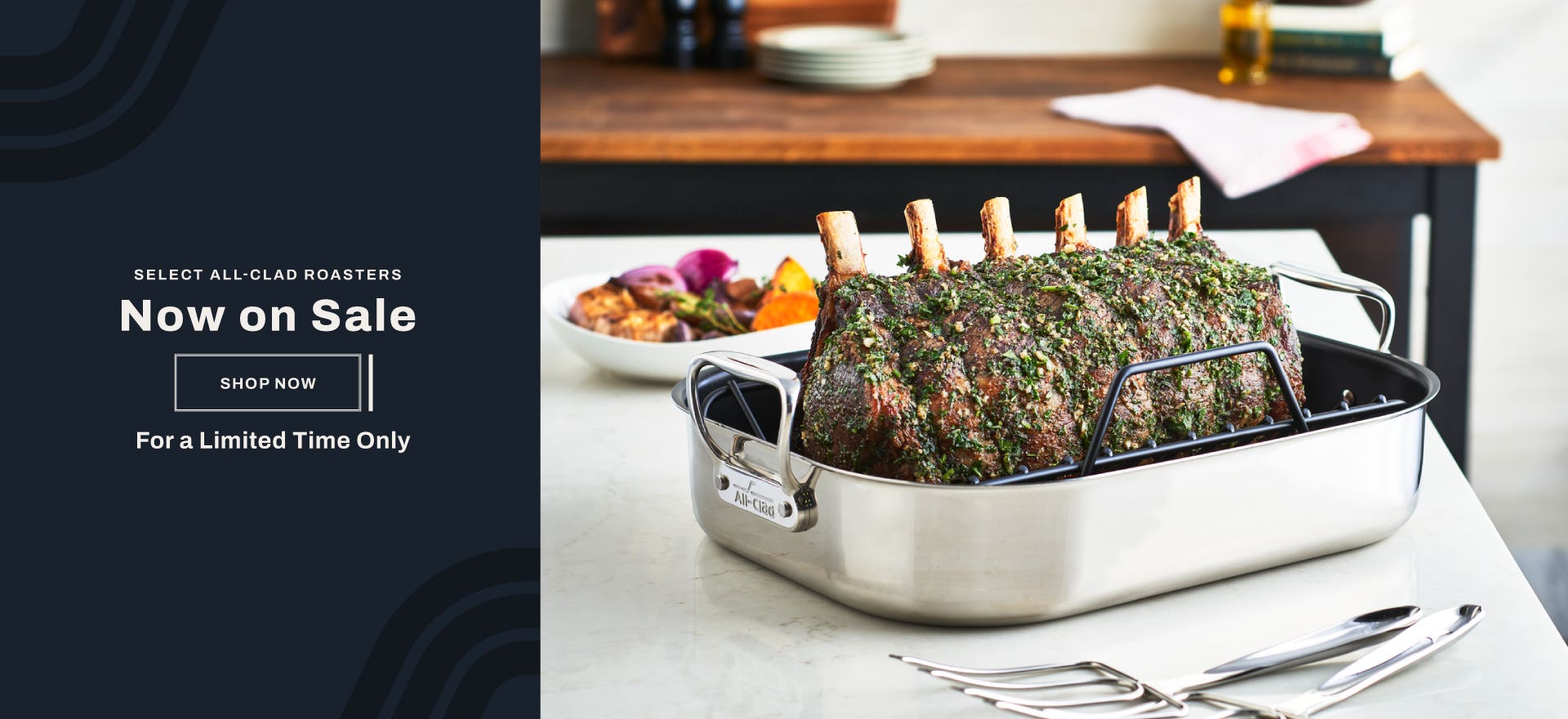 Select All-Clad Roasters. Now on sale. Shop now. For a limited time only.