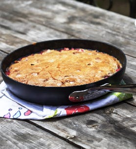 Natasha Pickowicz's Rhubarb and Corn Cobbler