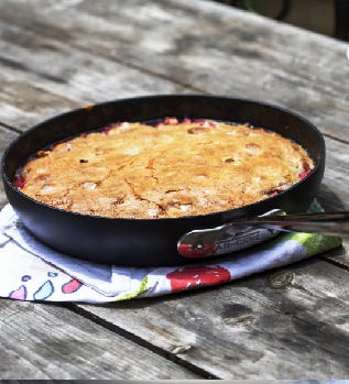 Natasha Pickowicz's Rhubarb and Corn Cobbler